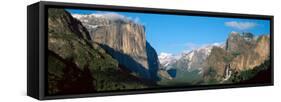 El Capitan and Half Dome Rock Formations, Yosemite National Park, California-null-Framed Stretched Canvas