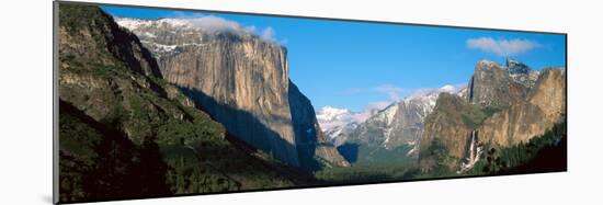 El Capitan and Half Dome Rock Formations, Yosemite National Park, California-null-Mounted Photographic Print
