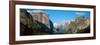 El Capitan and Half Dome Rock Formations, Yosemite National Park, California-null-Framed Photographic Print