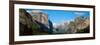 El Capitan and Half Dome Rock Formations, Yosemite National Park, California-null-Framed Photographic Print