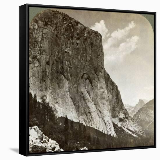 El Capitan and Half Dome, Yosemite Valley, California, USA, 1902-Underwood & Underwood-Framed Stretched Canvas