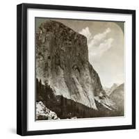 El Capitan and Half Dome, Yosemite Valley, California, USA, 1902-Underwood & Underwood-Framed Photographic Print