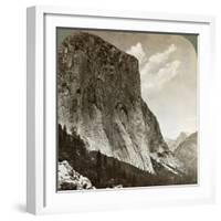 El Capitan and Half Dome, Yosemite Valley, California, USA, 1902-Underwood & Underwood-Framed Photographic Print