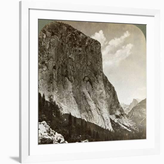 El Capitan and Half Dome, Yosemite Valley, California, USA, 1902-Underwood & Underwood-Framed Photographic Print