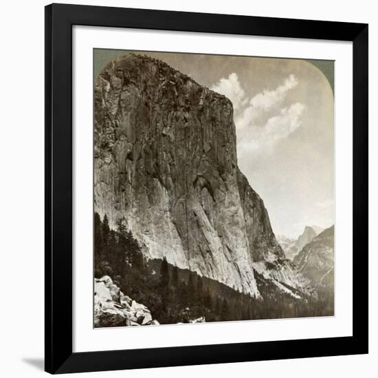 El Capitan and Half Dome, Yosemite Valley, California, USA, 1902-Underwood & Underwood-Framed Photographic Print