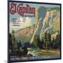 El Capitan Brand - San Dimas, California - Citrus Crate Label-Lantern Press-Mounted Art Print