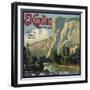 El Capitan Brand - San Dimas, California - Citrus Crate Label-Lantern Press-Framed Premium Giclee Print