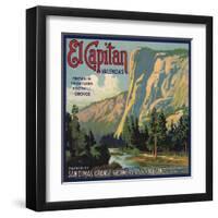 El Capitan Brand - San Dimas, California - Citrus Crate Label-Lantern Press-Framed Art Print