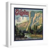 El Capitan Brand - San Dimas, California - Citrus Crate Label-Lantern Press-Framed Art Print