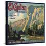 El Capitan Brand - San Dimas, California - Citrus Crate Label-Lantern Press-Stretched Canvas