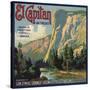 El Capitan Brand - San Dimas, California - Citrus Crate Label-Lantern Press-Stretched Canvas