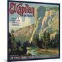 El Capitan Brand - San Dimas, California - Citrus Crate Label-Lantern Press-Mounted Art Print