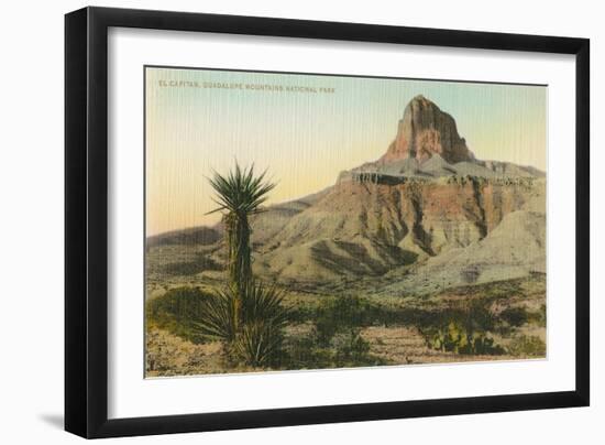 El Capitan, Guadalupe Mountains-null-Framed Art Print