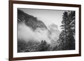 El Capitan Obscured in Blustery Snow Tunnel View Yosemite National Park-Vincent James-Framed Photographic Print