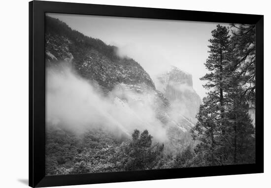 El Capitan Obscured in Blustery Snow Tunnel View Yosemite National Park-Vincent James-Framed Photographic Print