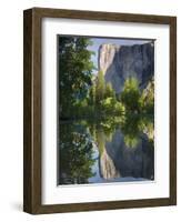 El Capitan reflected in Merced River. Yosemite National Park, CA-Jamie & Judy Wild-Framed Photographic Print