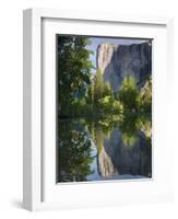 El Capitan reflected in Merced River. Yosemite National Park, CA-Jamie & Judy Wild-Framed Photographic Print