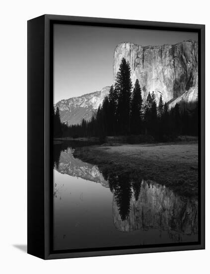 El Capitan Reflected in Merced River, Yosemite National Park, California, USA-Adam Jones-Framed Stretched Canvas