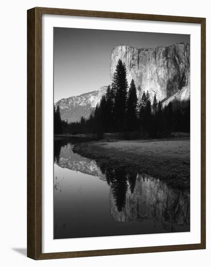 El Capitan Reflected in Merced River, Yosemite National Park, California, USA-Adam Jones-Framed Premium Photographic Print