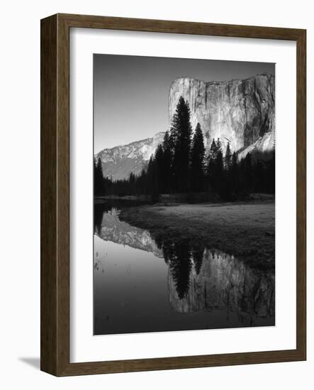 El Capitan Reflected in Merced River, Yosemite National Park, California, USA-Adam Jones-Framed Photographic Print