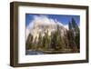 El Capitan seen from Cathedral Beach and Merced River. Yosemite National Park, California.-Tom Norring-Framed Photographic Print