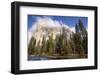 El Capitan seen from Cathedral Beach and Merced River. Yosemite National Park, California.-Tom Norring-Framed Photographic Print