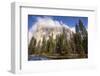 El Capitan seen from Cathedral Beach and Merced River. Yosemite National Park, California.-Tom Norring-Framed Photographic Print