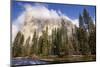 El Capitan seen from Cathedral Beach and Merced River. Yosemite National Park, California.-Tom Norring-Mounted Photographic Print