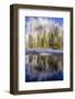 El Capitan seen from Cathedral Beach and Merced River. Yosemite National Park, California.-Tom Norring-Framed Photographic Print