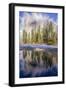 El Capitan seen from Cathedral Beach and Merced River. Yosemite National Park, California.-Tom Norring-Framed Photographic Print