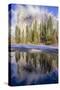 El Capitan seen from Cathedral Beach and Merced River. Yosemite National Park, California.-Tom Norring-Stretched Canvas