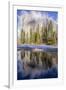 El Capitan seen from Cathedral Beach and Merced River. Yosemite National Park, California.-Tom Norring-Framed Photographic Print