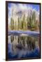 El Capitan seen from Cathedral Beach and Merced River. Yosemite National Park, California.-Tom Norring-Framed Photographic Print