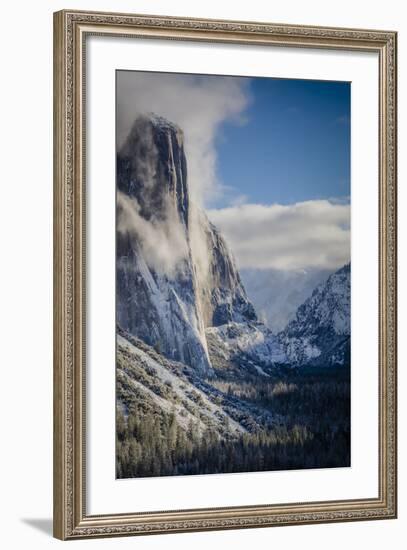 El Capitan With A Fresh Blanket Of Snow During The Morning-Joe Azure-Framed Photographic Print