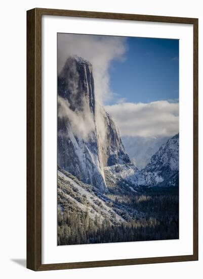 El Capitan With A Fresh Blanket Of Snow During The Morning-Joe Azure-Framed Photographic Print