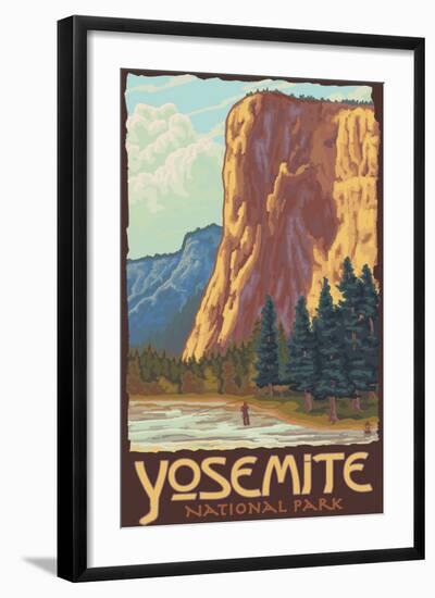 El Capitan, Yosemite National Park, California-Lantern Press-Framed Art Print