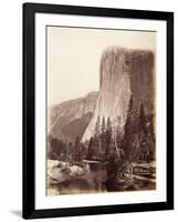 El Capitan, Yosemite National Park, Usa, 1861-75-Carleton Emmons Watkins-Framed Photographic Print