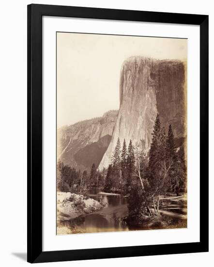 El Capitan, Yosemite National Park, Usa, 1861-75-Carleton Emmons Watkins-Framed Photographic Print