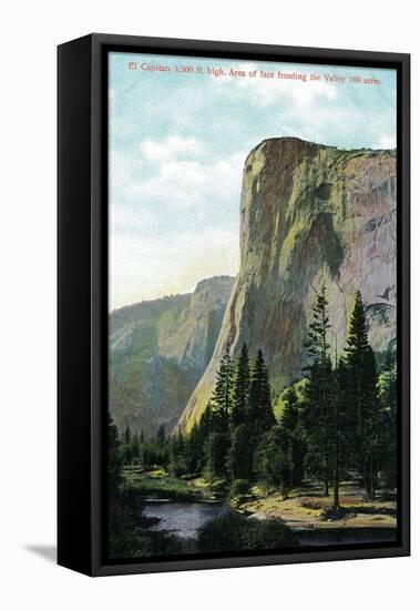 El Capitan, Yosemite Valley - Yosemite, CA-Lantern Press-Framed Stretched Canvas
