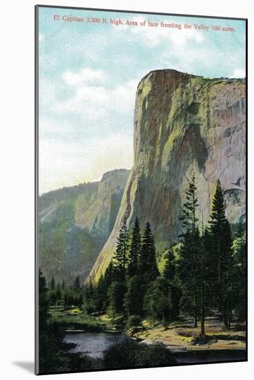 El Capitan, Yosemite Valley - Yosemite, CA-Lantern Press-Mounted Art Print