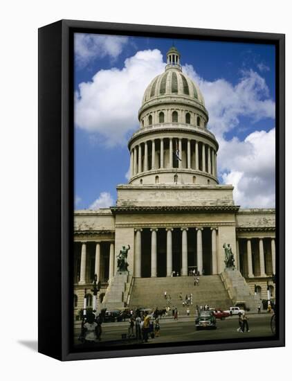 El Capitolio De La Habana, Havana, Cuba, West Indies, Central America-John Harden-Framed Stretched Canvas