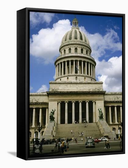 El Capitolio De La Habana, Havana, Cuba, West Indies, Central America-John Harden-Framed Stretched Canvas