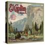 El Captain Brand - San Dimas, California - Citrus Crate Label-Lantern Press-Stretched Canvas