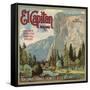 El Captain Brand - San Dimas, California - Citrus Crate Label-Lantern Press-Framed Stretched Canvas