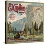 El Captain Brand - San Dimas, California - Citrus Crate Label-Lantern Press-Stretched Canvas