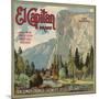 El Captain Brand - San Dimas, California - Citrus Crate Label-Lantern Press-Mounted Art Print