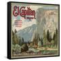 El Captain Brand - San Dimas, California - Citrus Crate Label-Lantern Press-Framed Stretched Canvas
