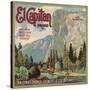 El Captain Brand - San Dimas, California - Citrus Crate Label-Lantern Press-Stretched Canvas