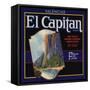 El Captain Brand - San Dimas, California - Citrus Crate Label-Lantern Press-Framed Stretched Canvas