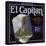 El Captain Brand - San Dimas, California - Citrus Crate Label-Lantern Press-Stretched Canvas